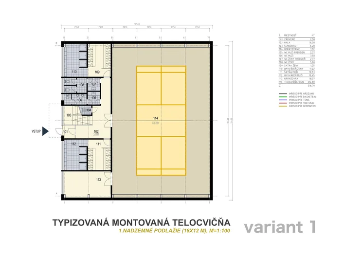 montovaná telocvičňa variant 1 | haly DATA montovaná telocvičňa variant 1 | haly DATA