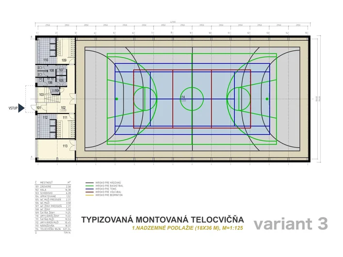 montovaná telocvičňa variant 3 | haly DATA montovaná telocvičňa variant 3 | haly DATA